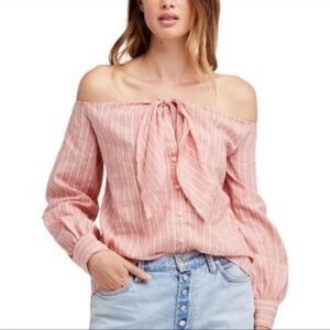 Free People Hello There Beautiful Off The Shoulder Top